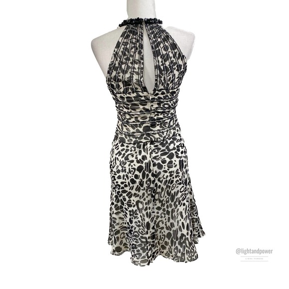 Escada Animal Print Sequin Beaded Dress Sz 32 EUC - Picture 9 of 12